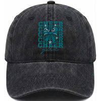 Cheer Girl Football Team Spirit Washed Cotton Baseball Cap Cheerleading Gift