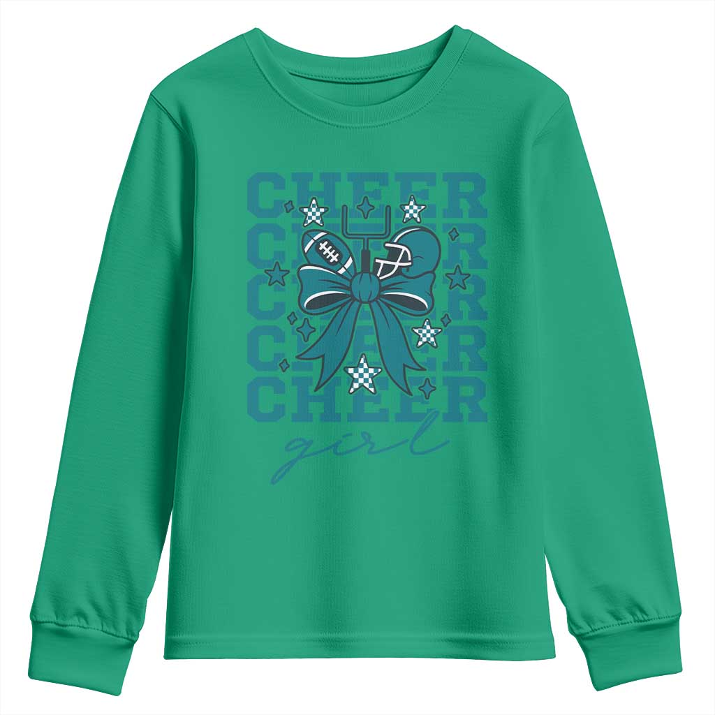 Cheer Girl Football Team Spirit Youth Sweatshirt Cheerleading Gift - Wonder Print Shop