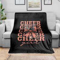 Cheer Girl Football Team Spirit Throw Blanket Gift For Cheerleader - Wonder Print Shop