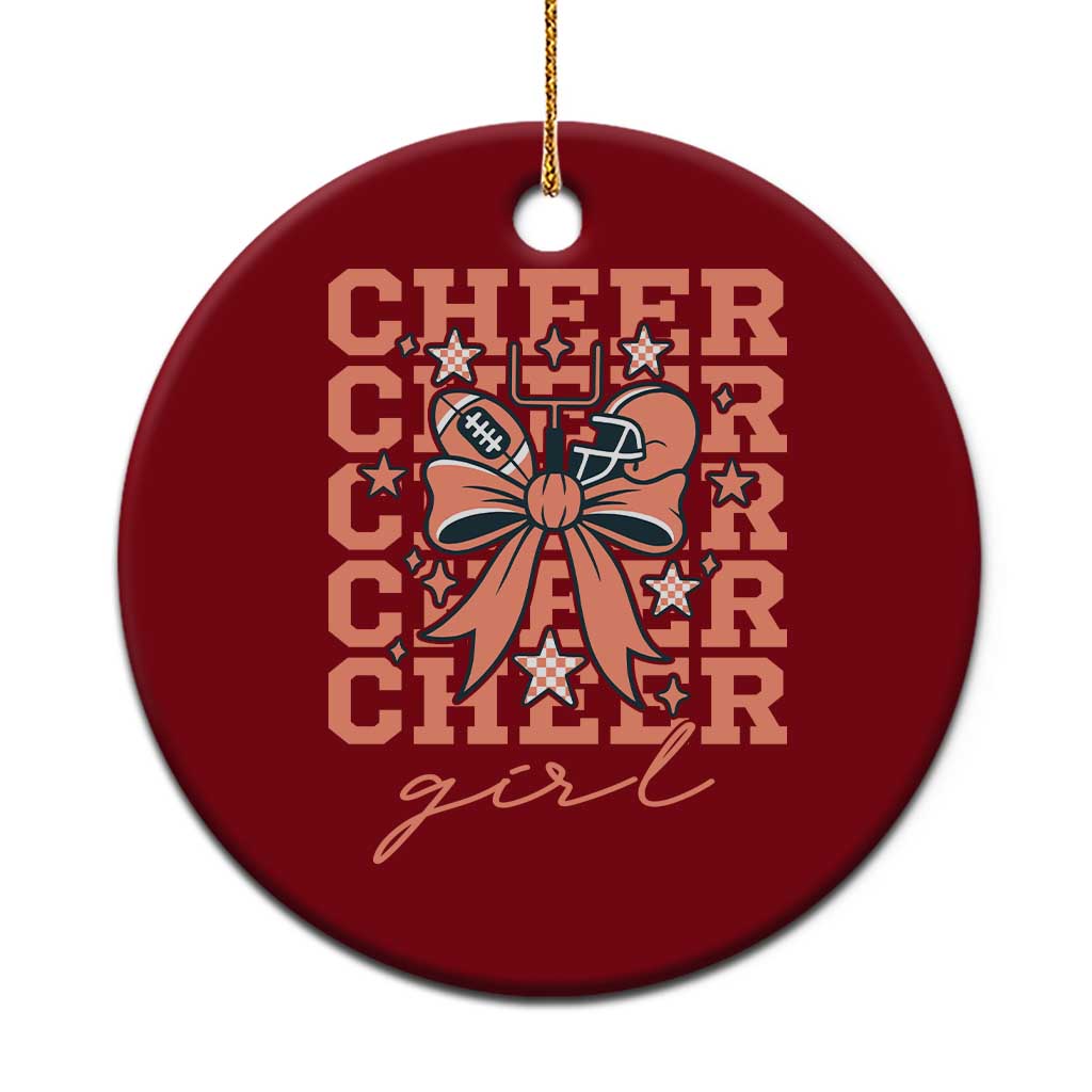 Cheer Girl Football Team Spirit Ceramic Ornament Gift For Cheerleader - Wonder Print Shop