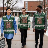 Cheer Girl Football Team Spirit V-Neck Knit Sweater Vest Gift For Cheerleader - Wonder Print Shop