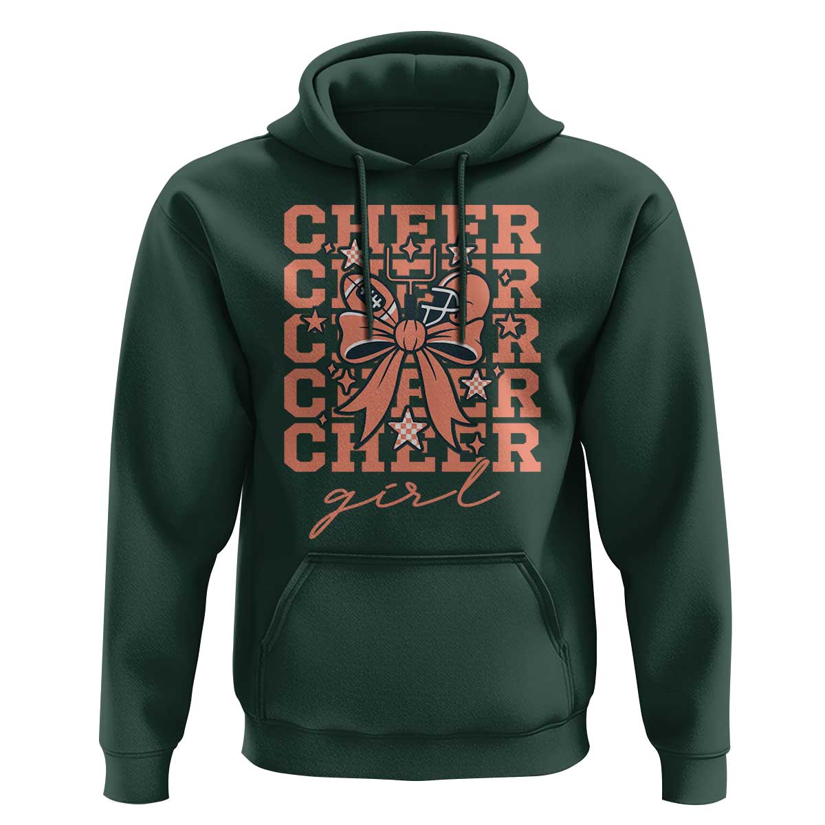 Cheer Girl Football Team Spirit Hoodie Gift For Cheerleader - Wonder Print Shop