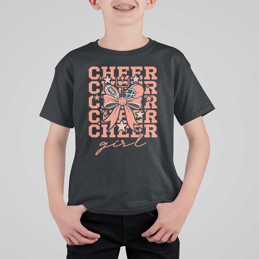 Cheer Girl Football Team Spirit T Shirt For Kid Gift For Cheerleader - Wonder Print Shop
