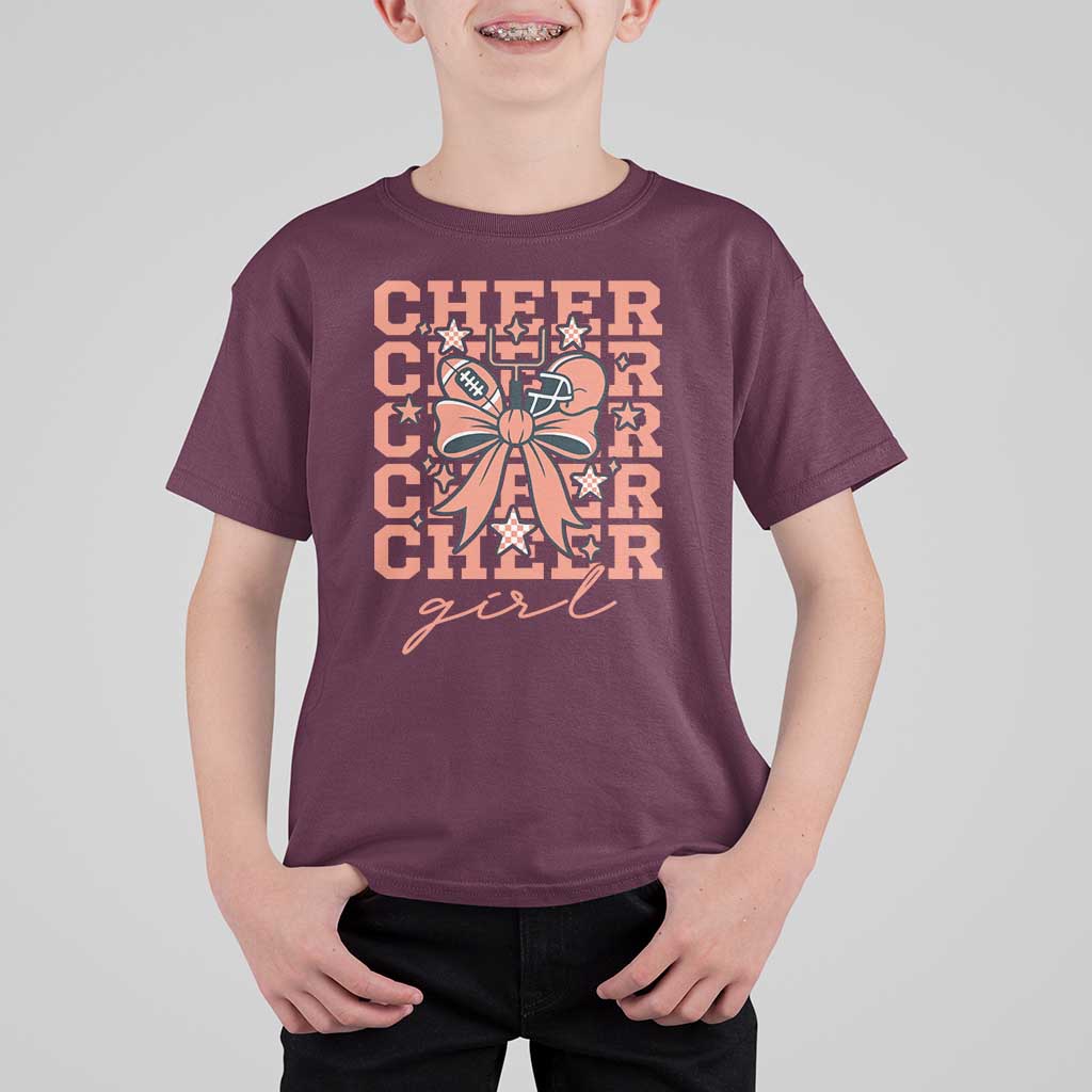 Cheer Girl Football Team Spirit T Shirt For Kid Gift For Cheerleader - Wonder Print Shop