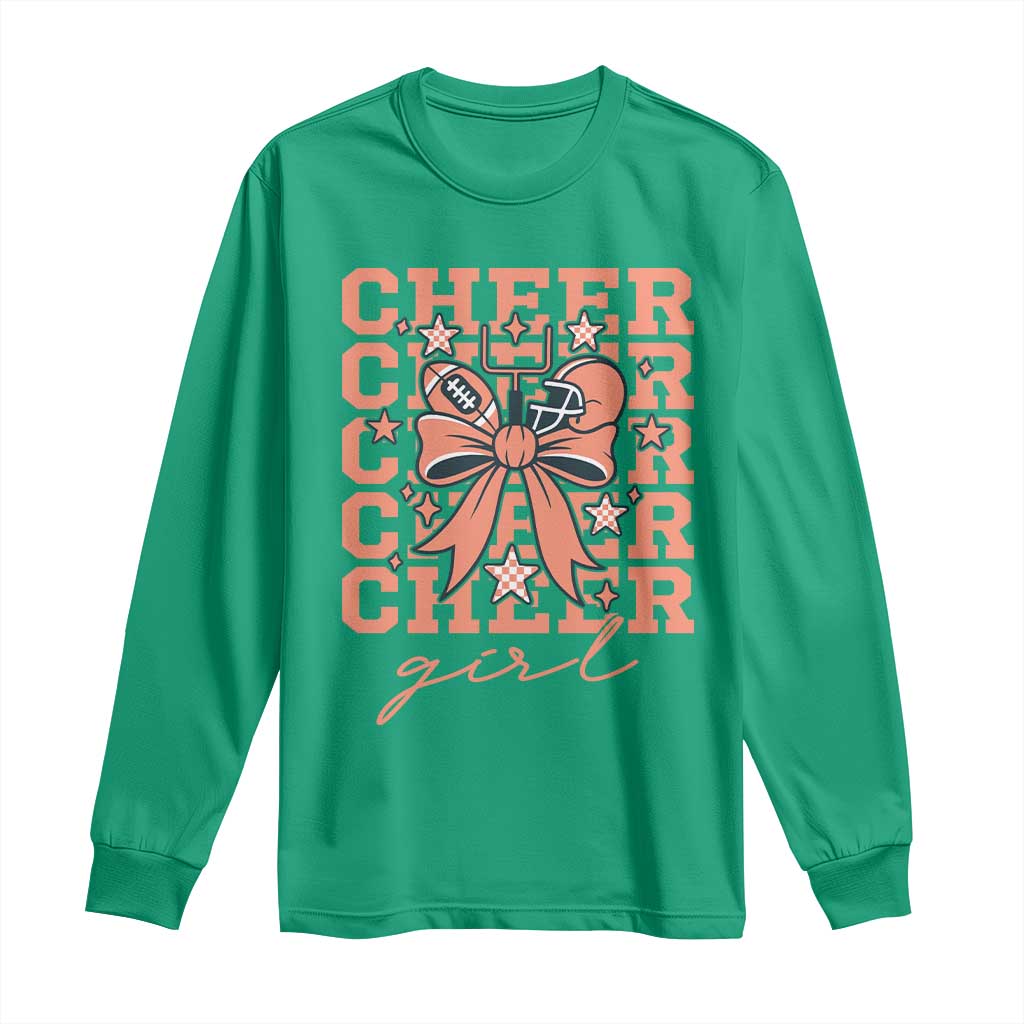 Cheer Girl Football Team Spirit Long Sleeve Shirt Gift For Cheerleader - Wonder Print Shop