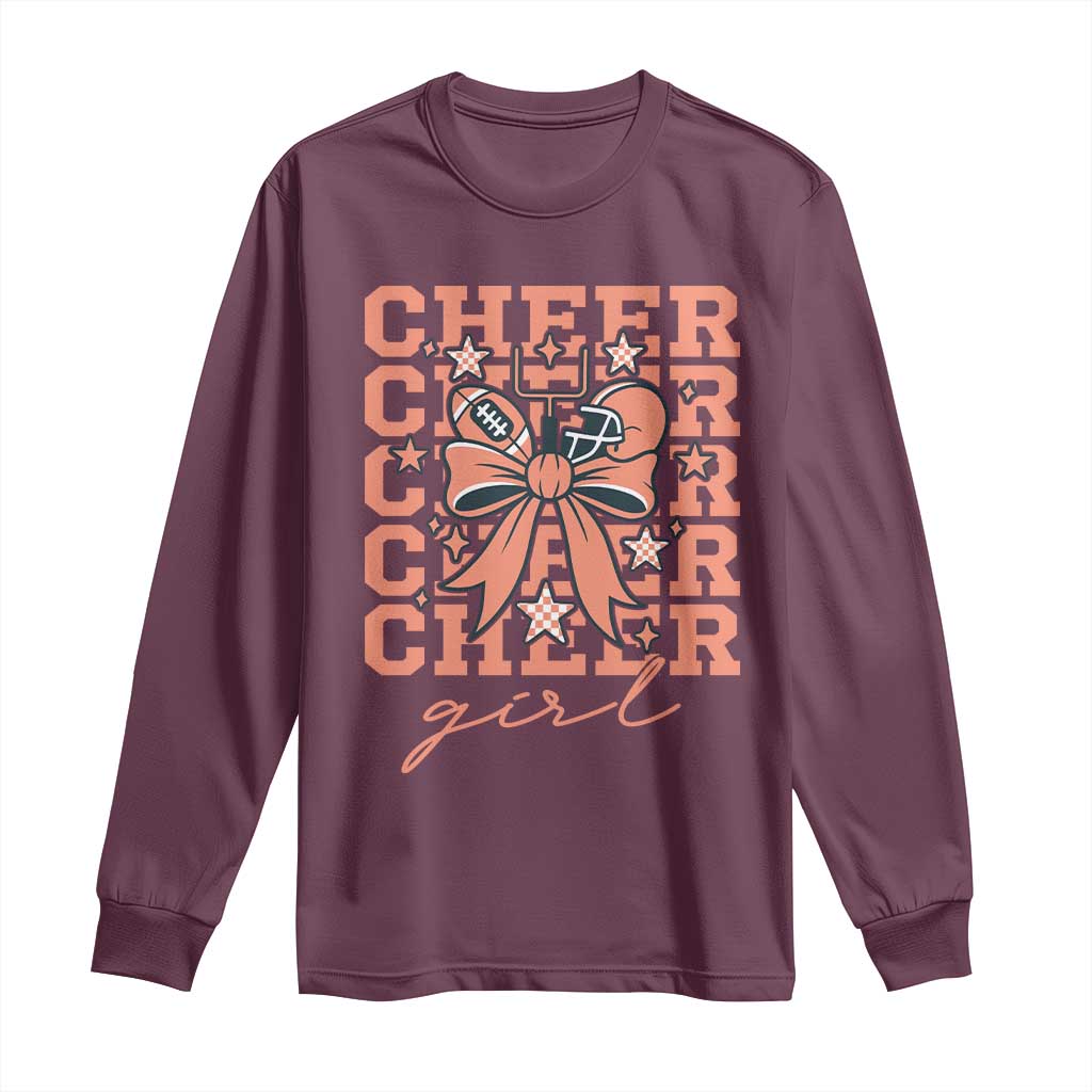 Cheer Girl Football Team Spirit Long Sleeve Shirt Gift For Cheerleader - Wonder Print Shop