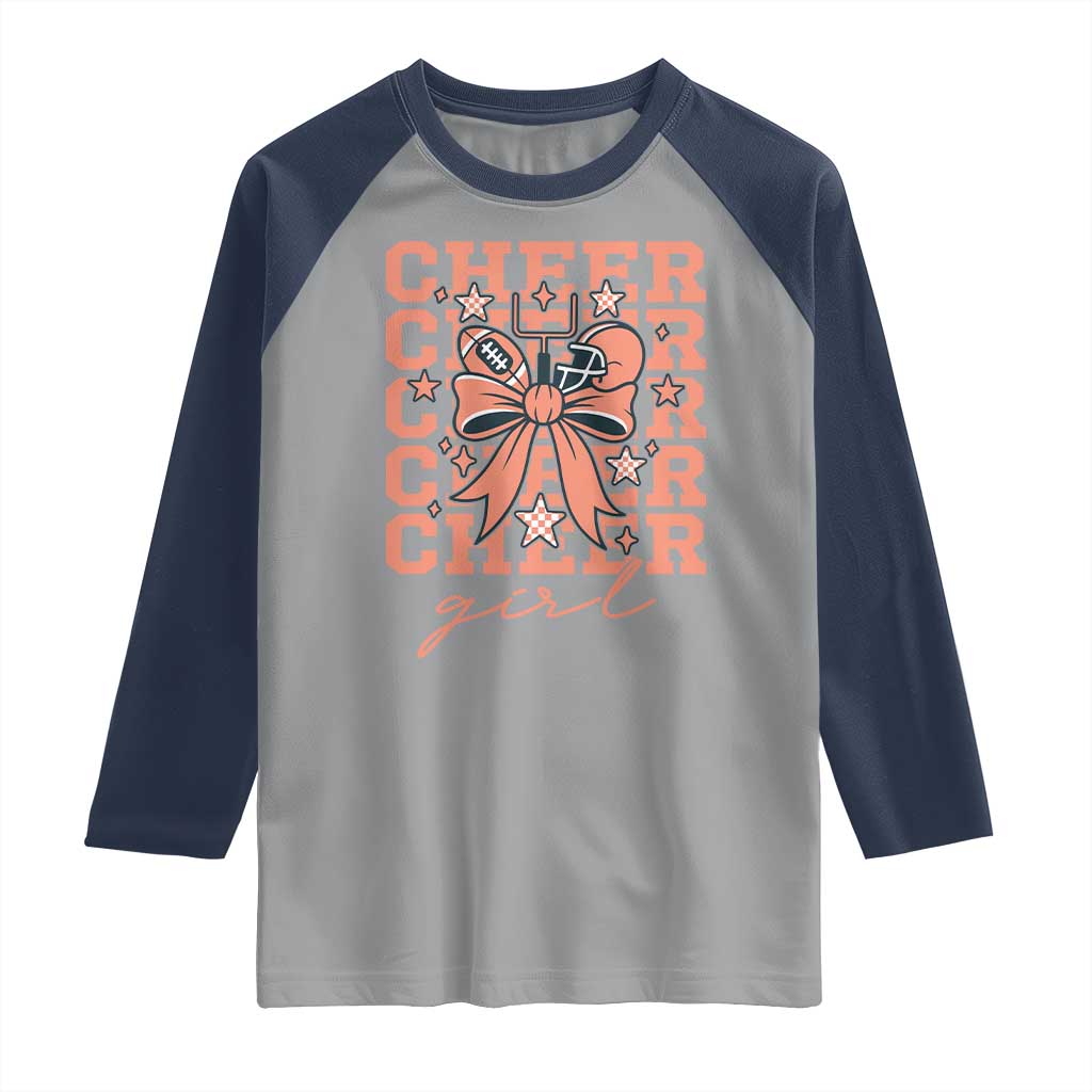 Cheer Girl Football Team Spirit Raglan Shirt Gift For Cheerleader - Wonder Print Shop