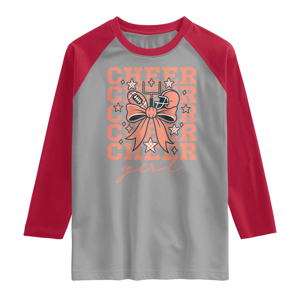Cheer Girl Football Team Spirit Raglan Shirt Gift For Cheerleader - Wonder Print Shop