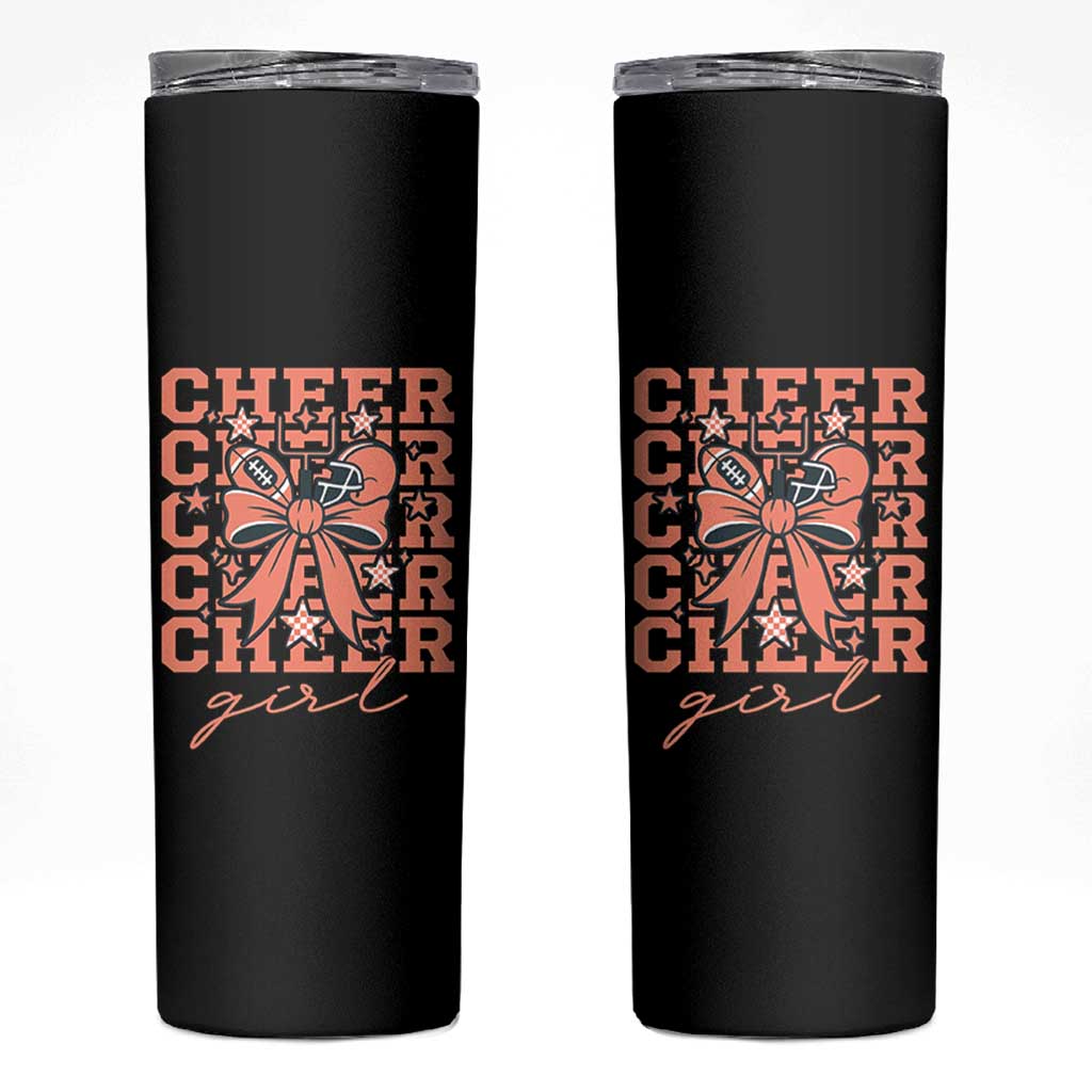 Cheer Girl Football Team Spirit Skinny Tumbler Gift For Cheerleader - Wonder Print Shop