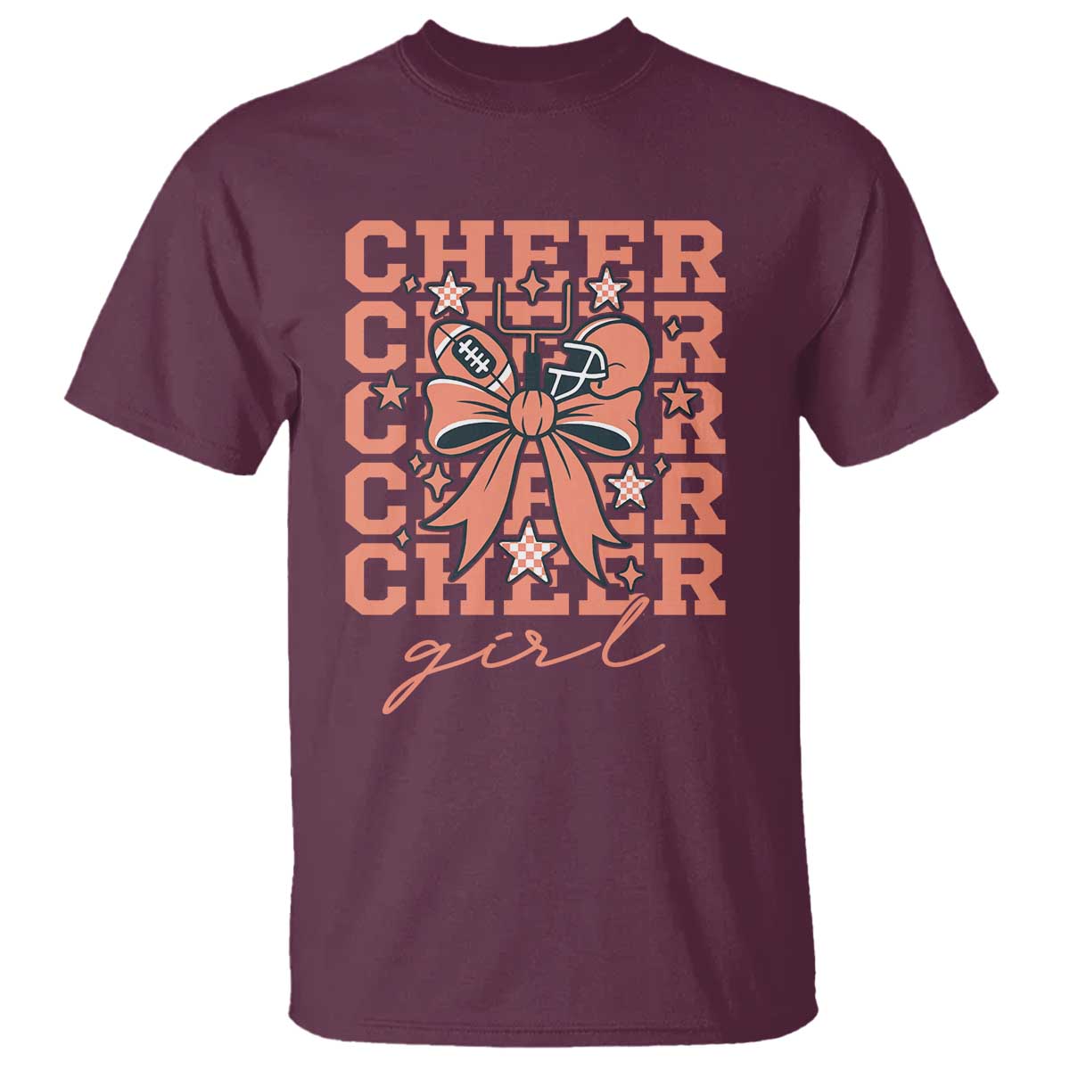 Cheer Girl Football Team Spirit T Shirt Gift For Cheerleader - Wonder Print Shop