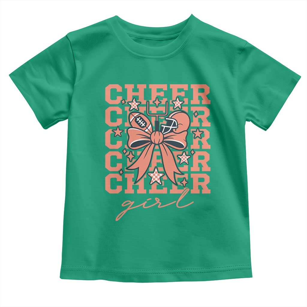 Cheer Girl Football Team Spirit Toddler T Shirt Gift For Cheerleader - Wonder Print Shop