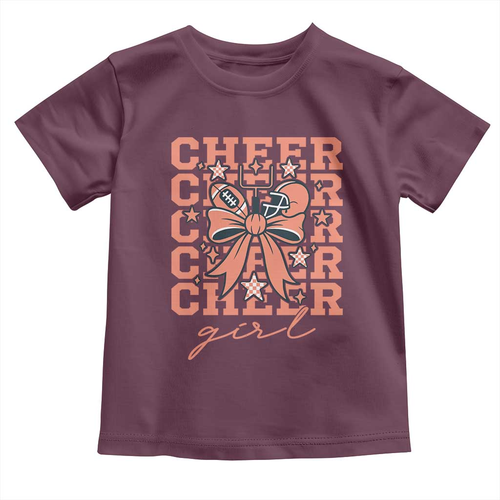 Cheer Girl Football Team Spirit Toddler T Shirt Gift For Cheerleader - Wonder Print Shop