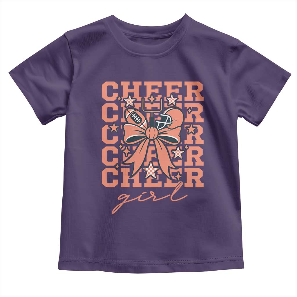 Cheer Girl Football Team Spirit Toddler T Shirt Gift For Cheerleader - Wonder Print Shop
