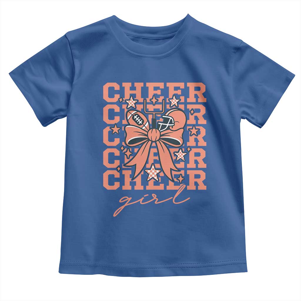 Cheer Girl Football Team Spirit Toddler T Shirt Gift For Cheerleader - Wonder Print Shop