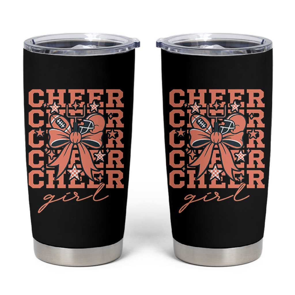 Cheer Girl Football Team Spirit Tumbler Cup Gift For Cheerleader - Wonder Print Shop