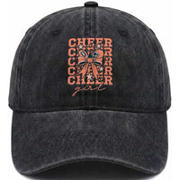 Cheer Girl Football Team Spirit Washed Cotton Baseball Cap Gift For Cheerleader