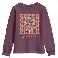 Cheer Girl Football Team Spirit Youth Sweatshirt Gift For Cheerleader - Wonder Print Shop