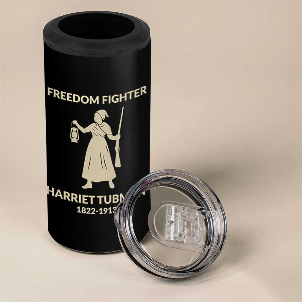 Harriet Tubman Freedom Fighter 4 in 1 Can Cooler Tumbler History Lover Gift - Wonder Print Shop