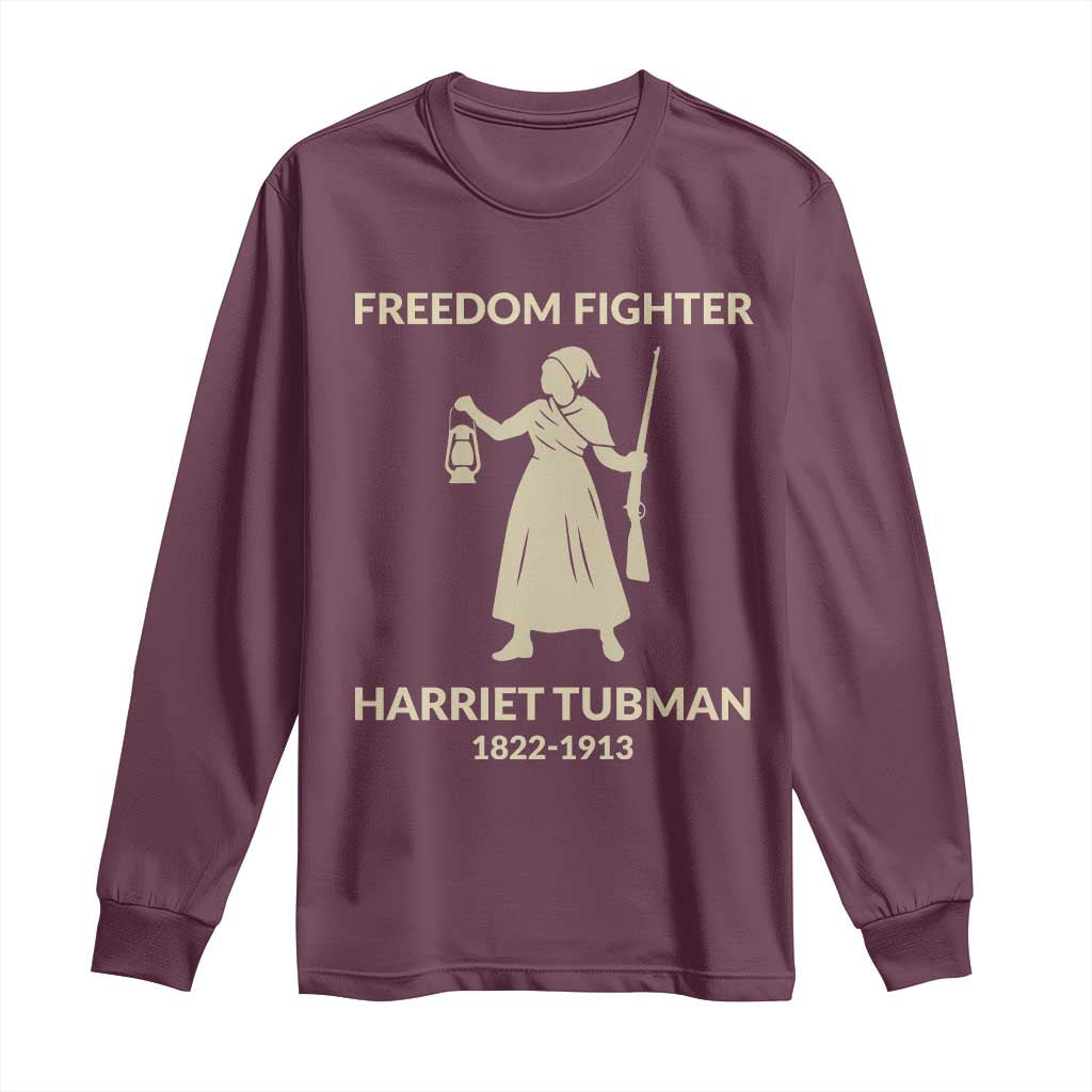 Harriet Tubman Freedom Fighter Long Sleeve Shirt History Lover Gift - Wonder Print Shop