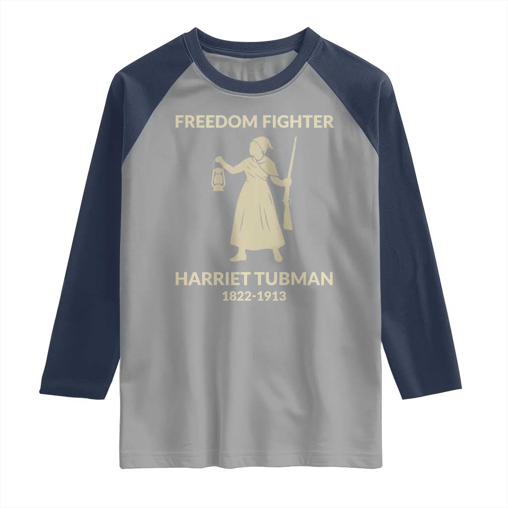 Harriet Tubman Freedom Fighter Raglan Shirt History Lover Gift - Wonder Print Shop