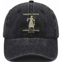 Harriet Tubman Freedom Fighter Washed Cotton Baseball Cap History Lover Gift