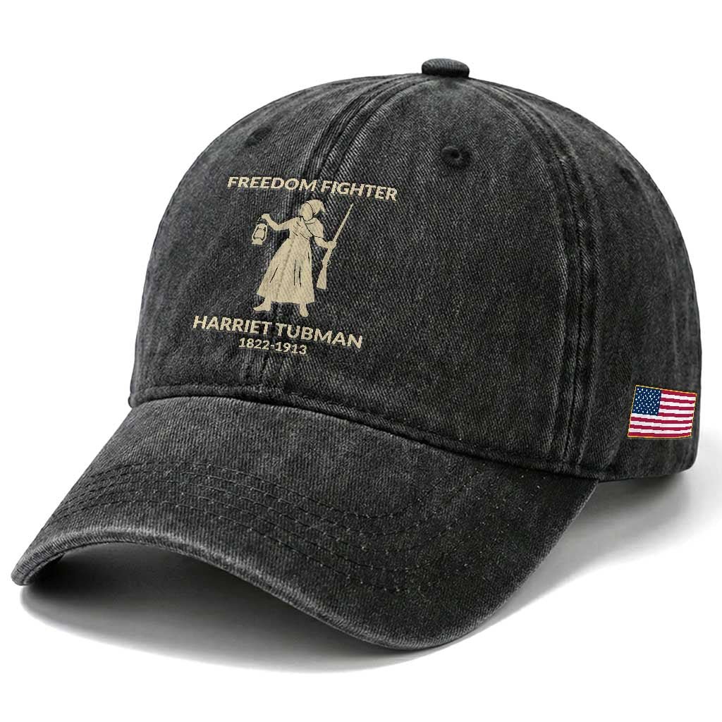 Harriet Tubman Freedom Fighter Washed Cotton Baseball Cap History Lover Gift