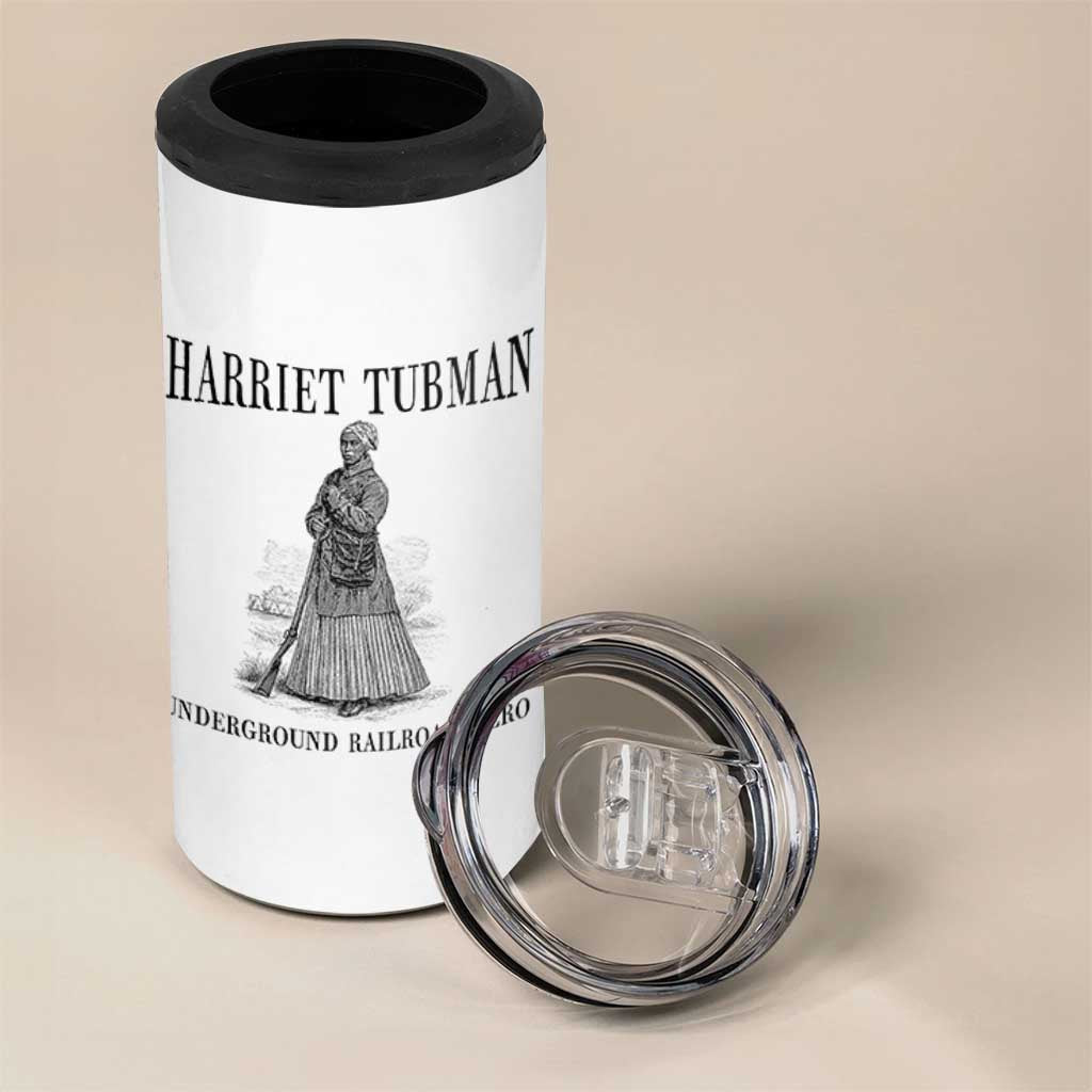 Harriet Tubman 4 in 1 Can Cooler Tumbler Underground Railroad Freedom Leader - Wonder Print Shop
