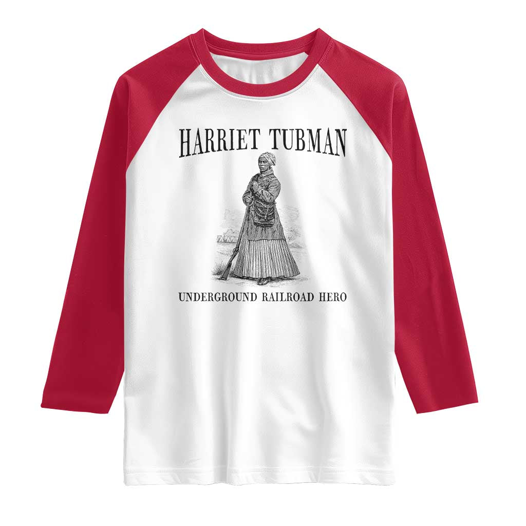 Harriet Tubman Raglan Shirt Underground Railroad Freedom Leader - Wonder Print Shop