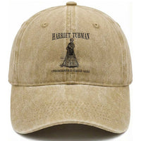 Harriet Tubman Washed Cotton Baseball Cap Underground Railroad Freedom Leader
