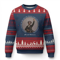Harriet Tubman Quote Ugly Christmas Sweater I Never Ran My Train Off The Track