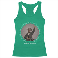 Harriet Tubman Quote Racerback Tank Top I Never Ran My Train Off The Track