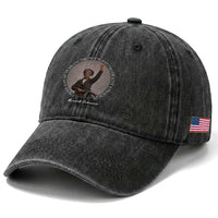 Harriet Tubman Quote Washed Cotton Baseball Cap I Never Ran My Train Off The Track