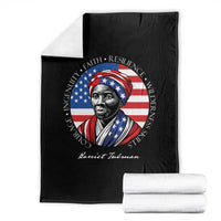 Harriet Tubman Patriotic Throw Blanket Black History Month Gift