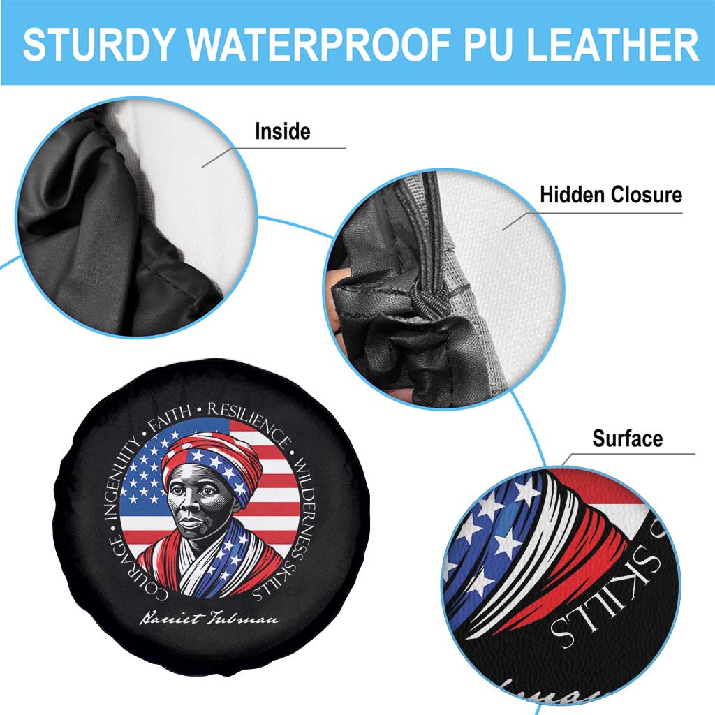 Harriet Tubman Patriotic Spare Tire Cover Black History Month Gift