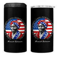 Harriet Tubman Patriotic 4 in 1 Can Cooler Tumbler Black History Month Gift