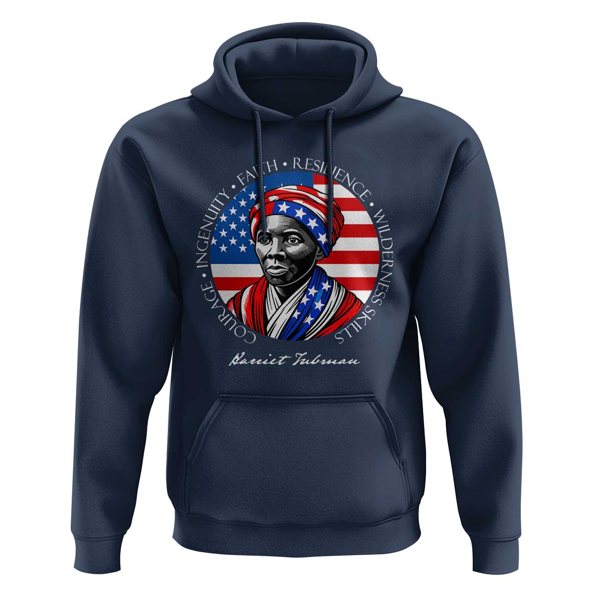 Harriet Tubman Patriotic Hoodie Black History Month Gift