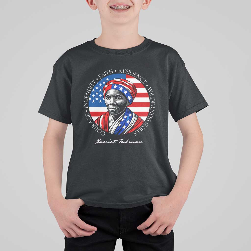 Harriet Tubman Patriotic T Shirt For Kid Black History Month Gift