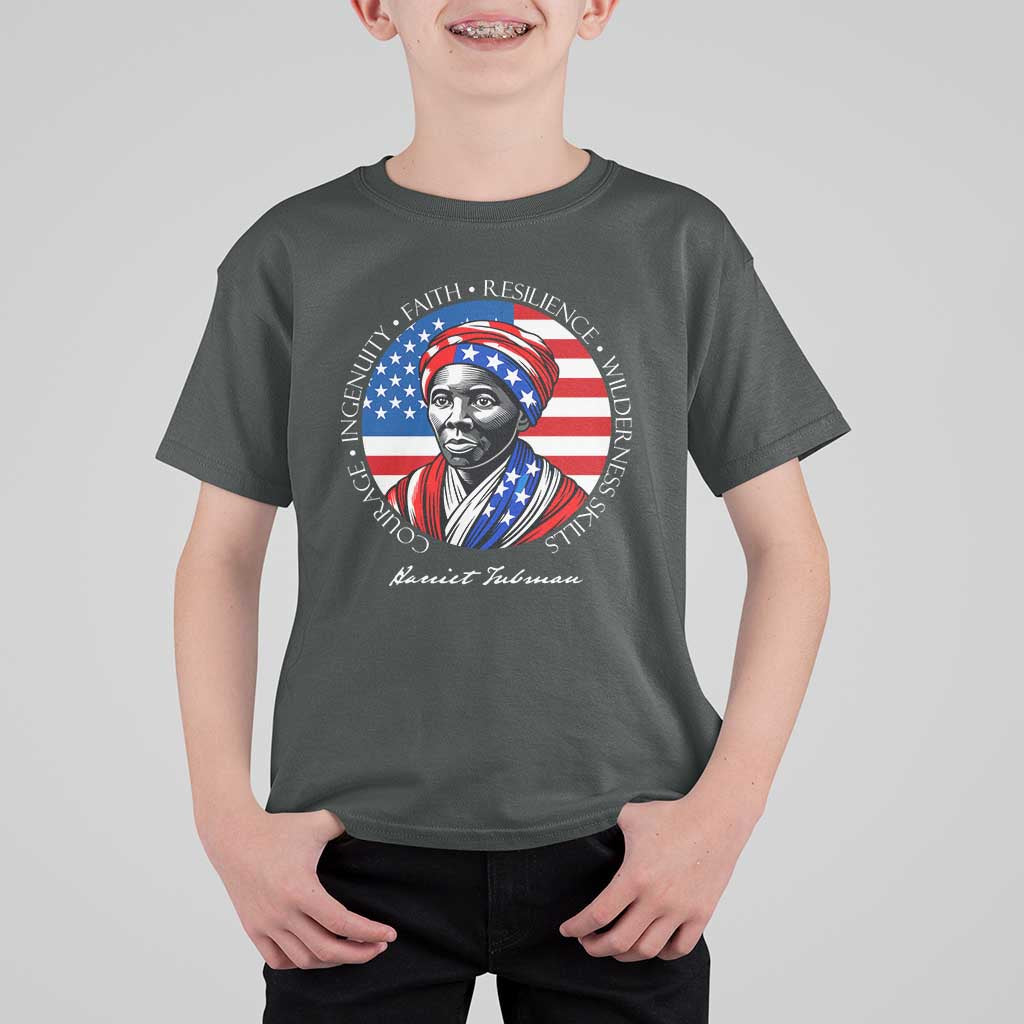 Harriet Tubman Patriotic T Shirt For Kid Black History Month Gift