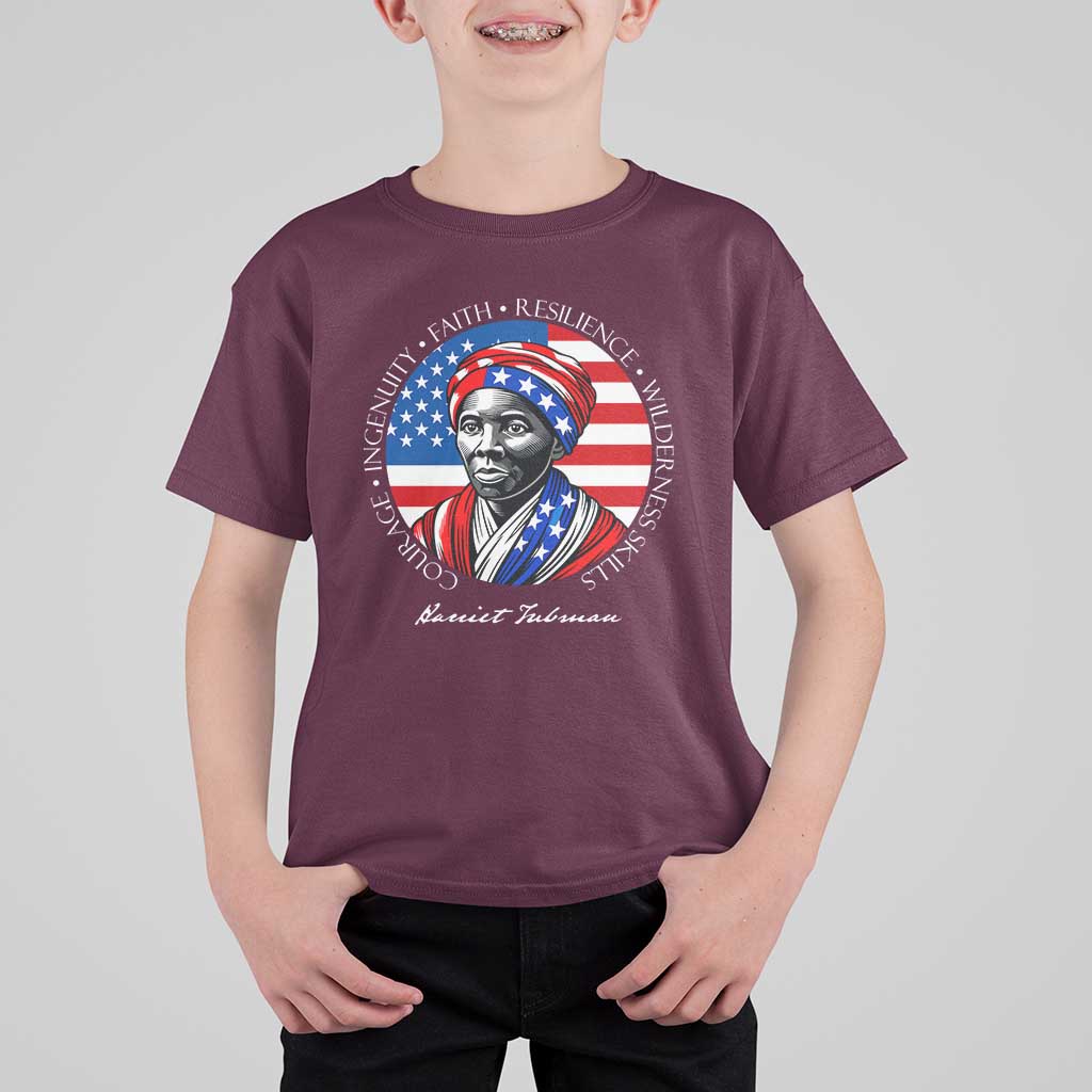 Harriet Tubman Patriotic T Shirt For Kid Black History Month Gift