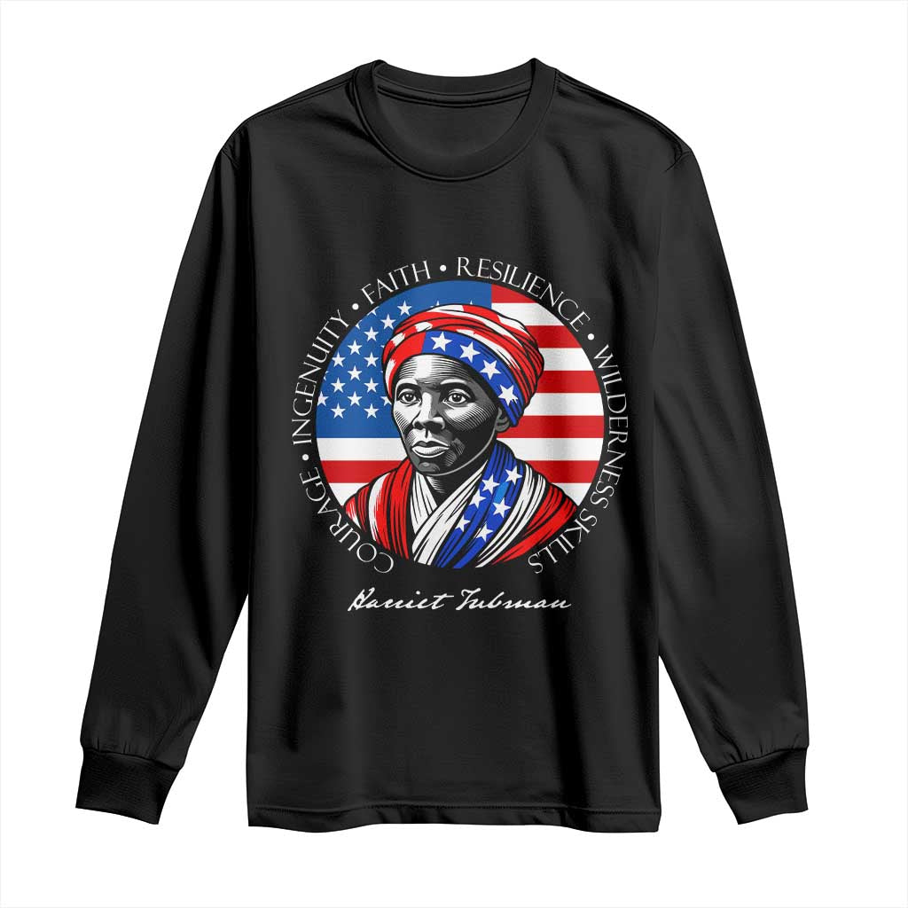 Harriet Tubman Patriotic Long Sleeve Shirt Black History Month Gift