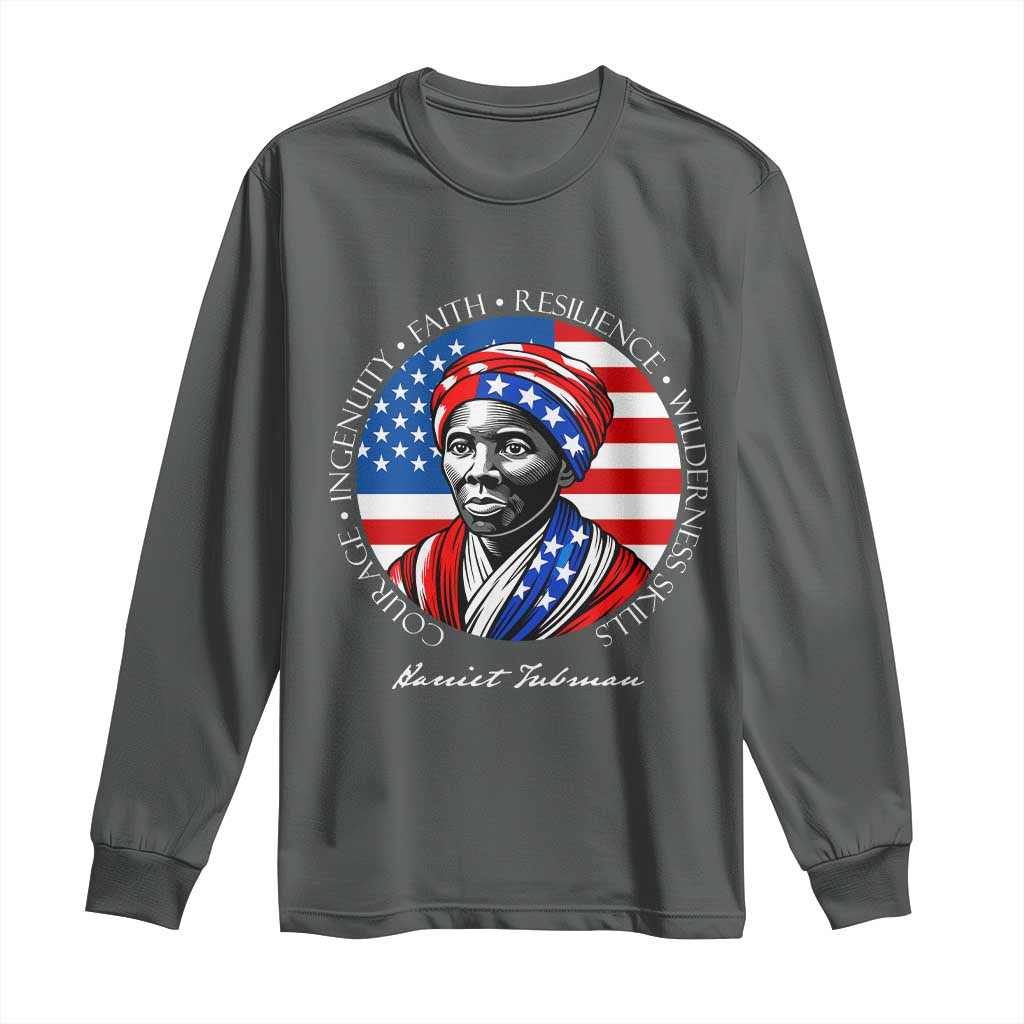 Harriet Tubman Patriotic Long Sleeve Shirt Black History Month Gift