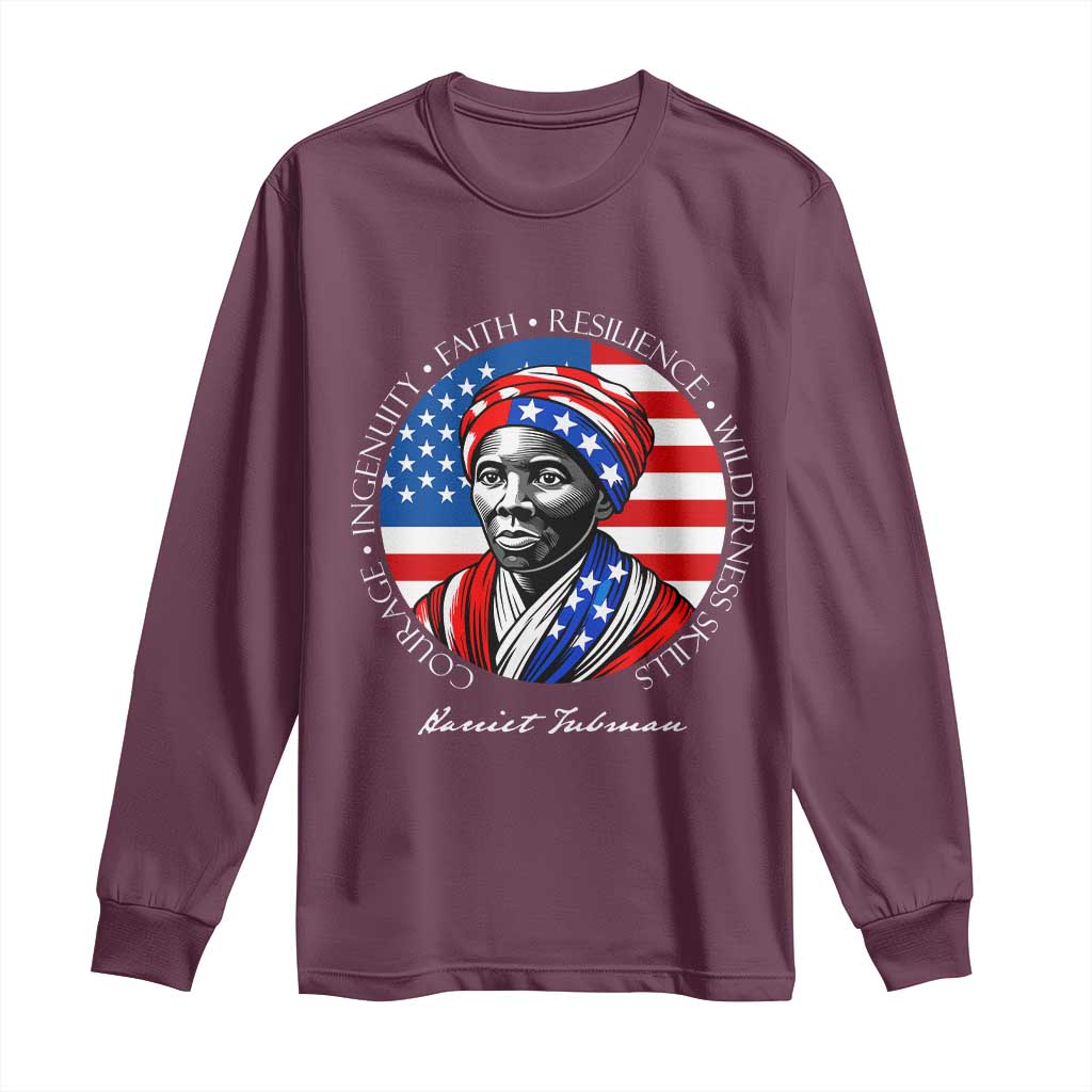 Harriet Tubman Patriotic Long Sleeve Shirt Black History Month Gift