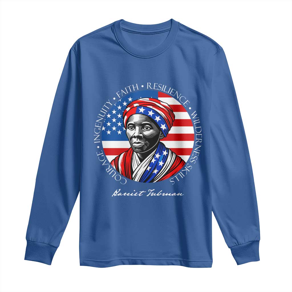 Harriet Tubman Patriotic Long Sleeve Shirt Black History Month Gift