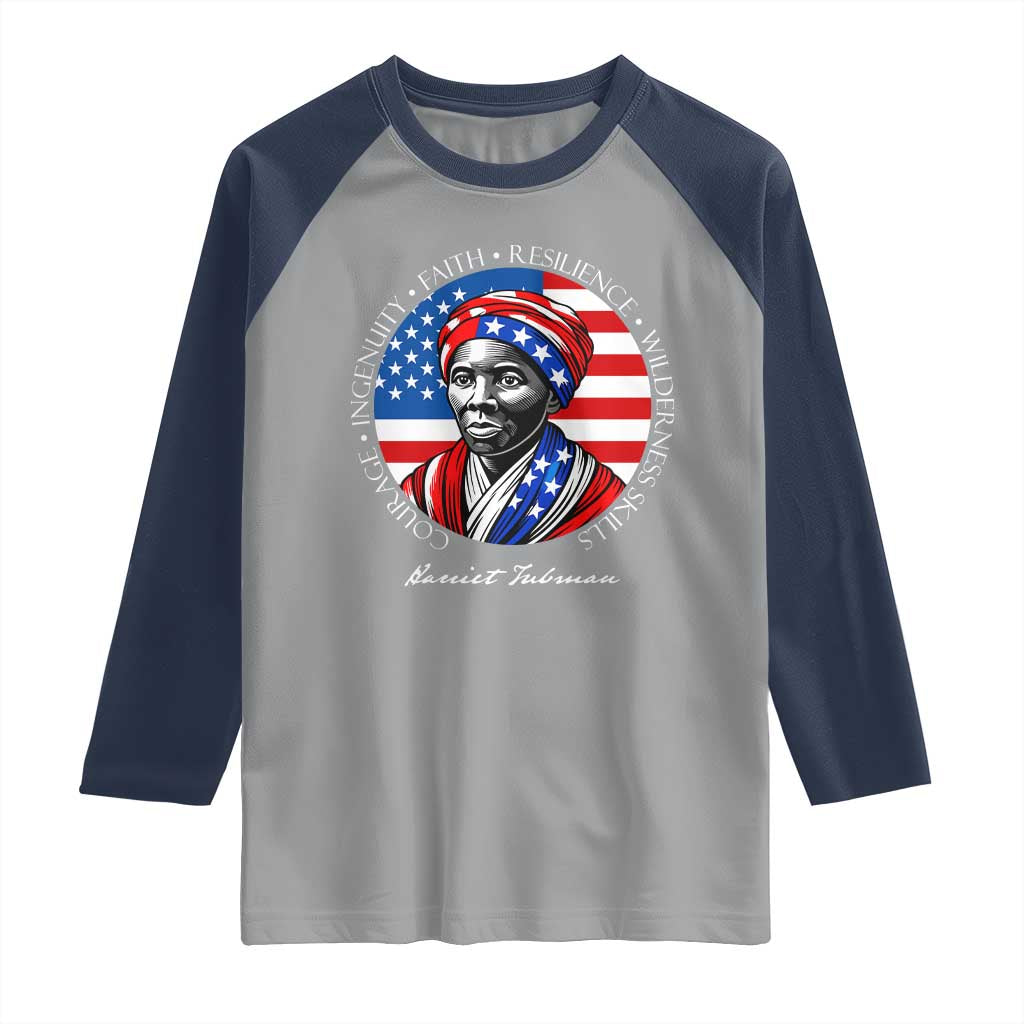 Harriet Tubman Patriotic Raglan Shirt Black History Month Gift