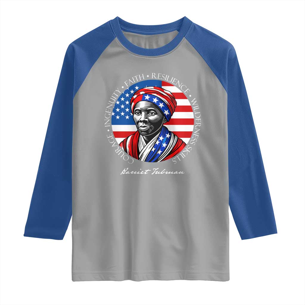 Harriet Tubman Patriotic Raglan Shirt Black History Month Gift
