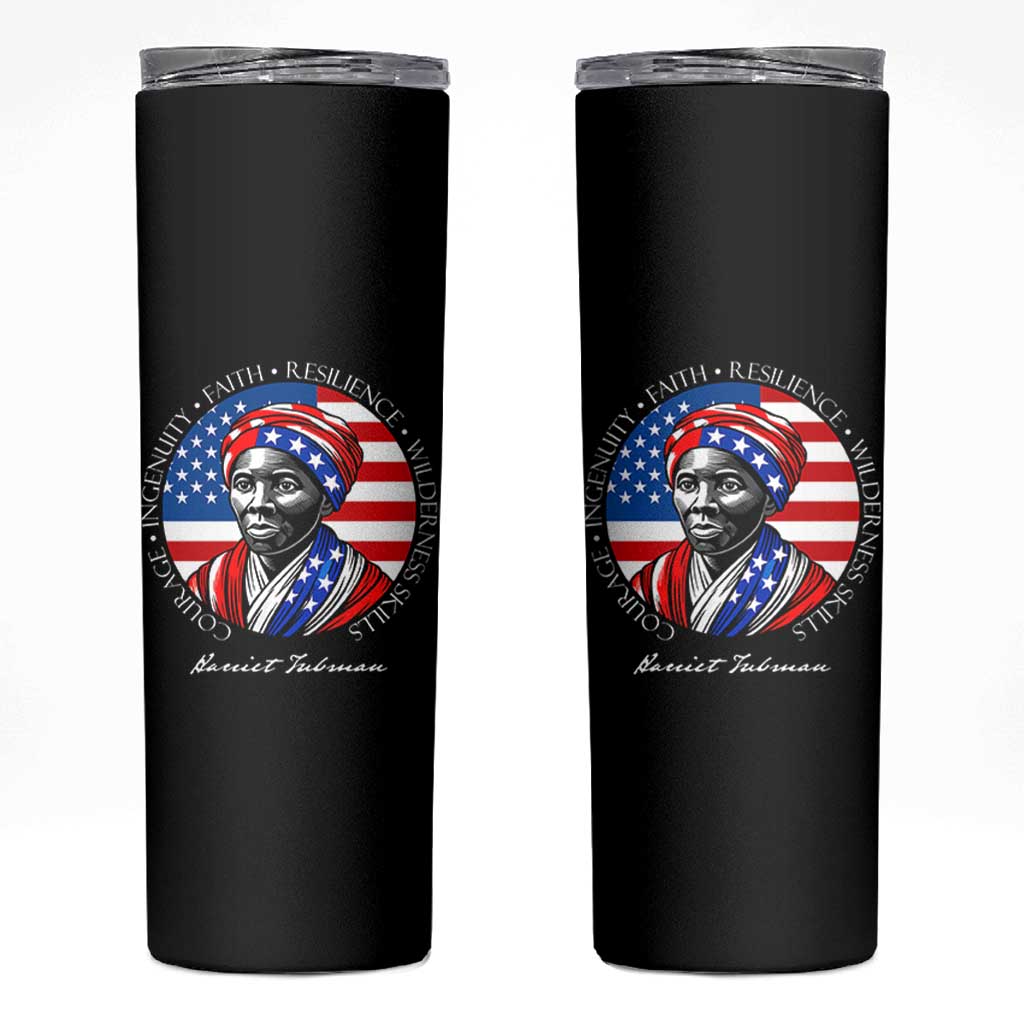 Harriet Tubman Patriotic Skinny Tumbler Black History Month Gift