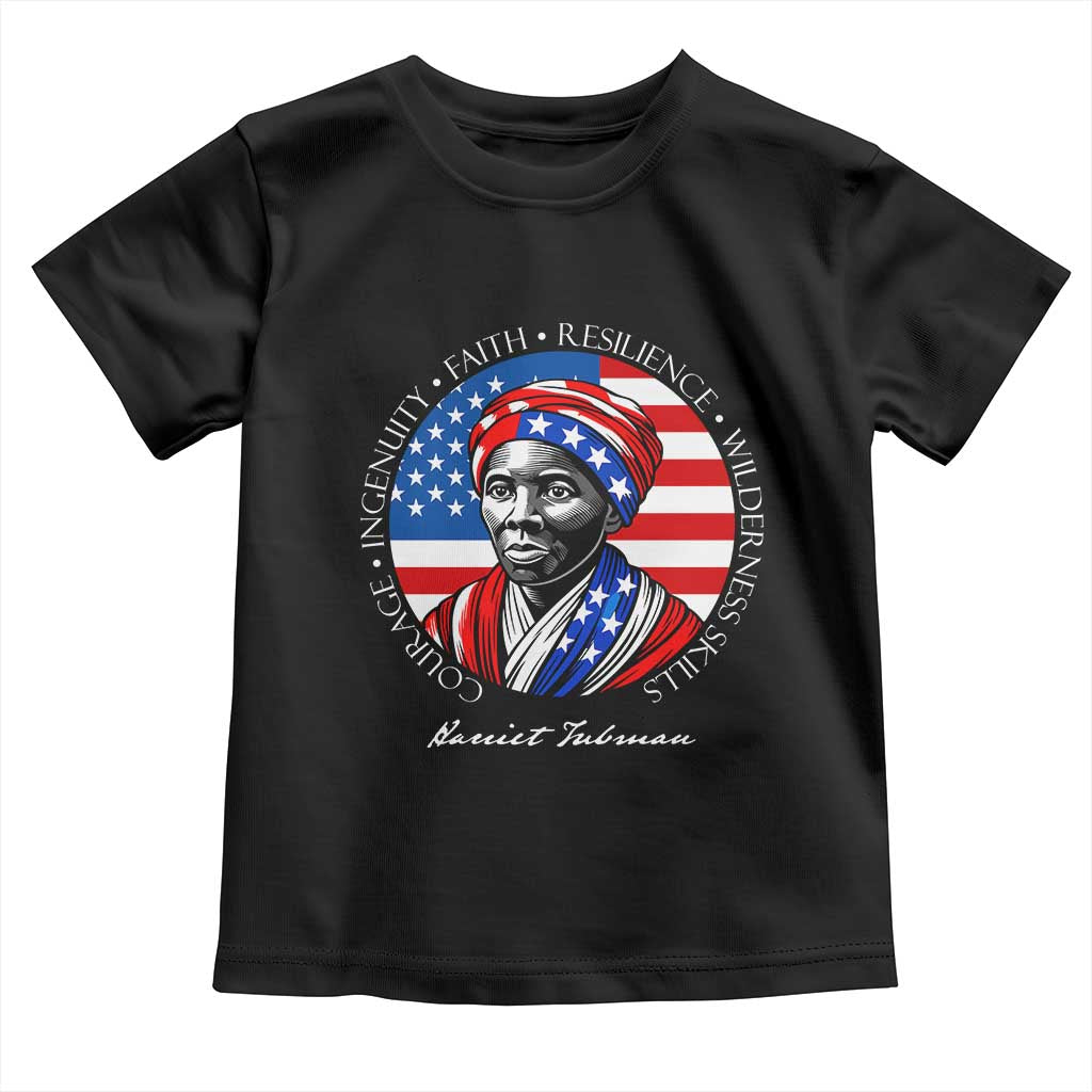 Harriet Tubman Patriotic Toddler T Shirt Black History Month Gift