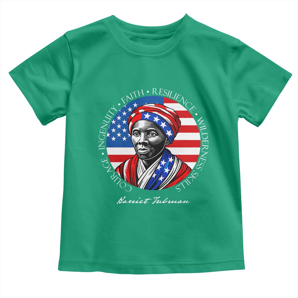 Harriet Tubman Patriotic Toddler T Shirt Black History Month Gift