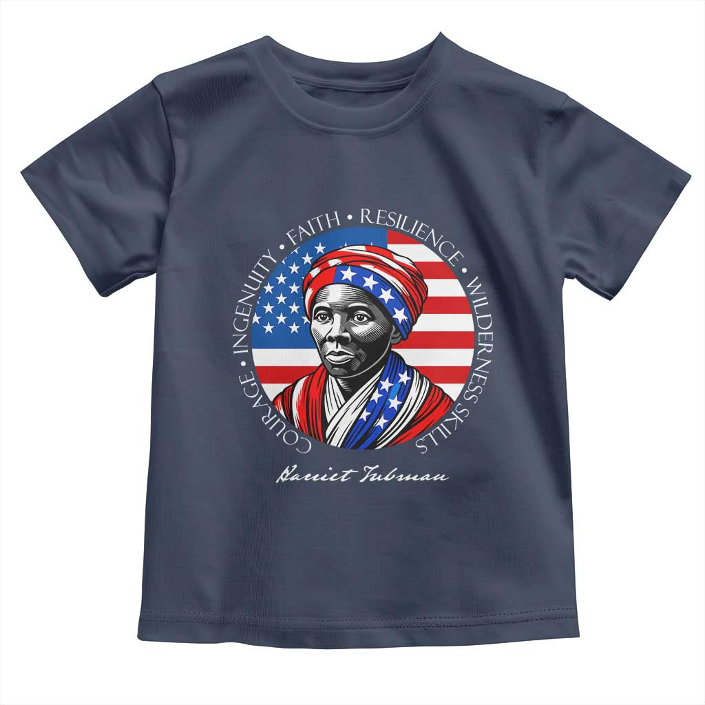 Harriet Tubman Patriotic Toddler T Shirt Black History Month Gift