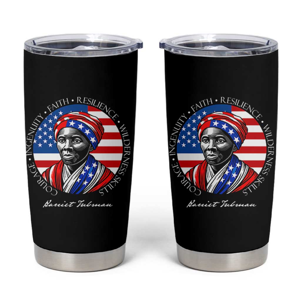 Harriet Tubman Patriotic Tumbler Cup Black History Month Gift